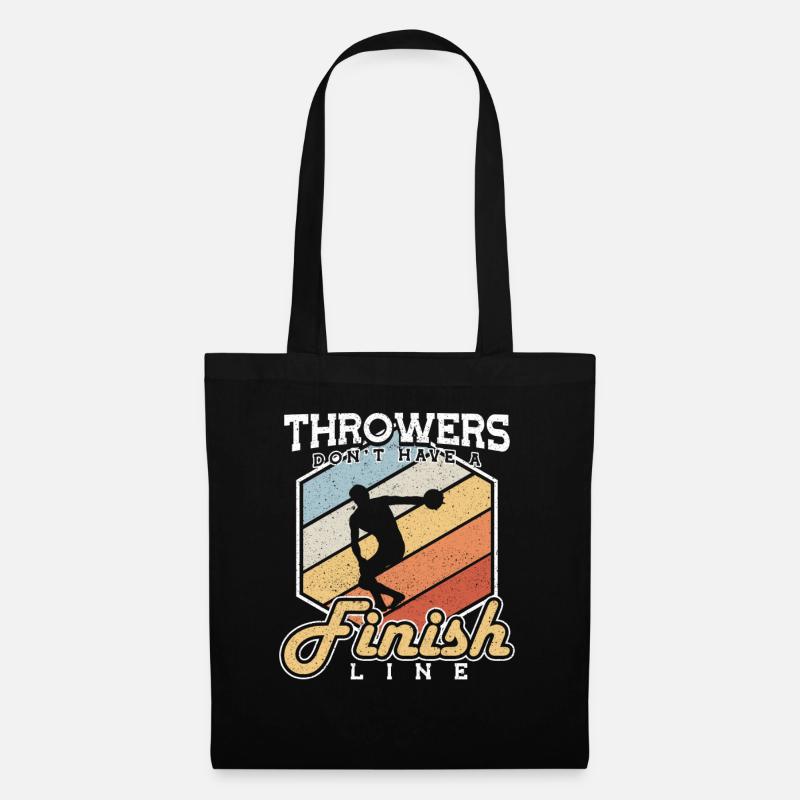 Diskus Throwers Have No Finish Lines Diskuswerfer - Stoffbeutel - Schwarz