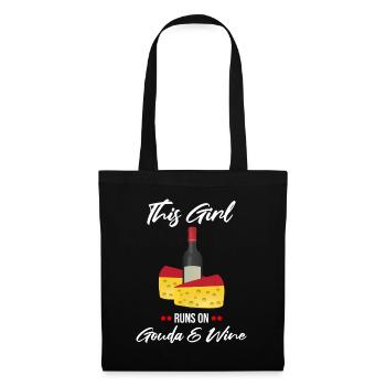 Gouda cheese design for Gouda Fnas and Charcuterie - Tote Bag - black - Front