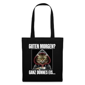 Guten Morgen Ganz Dünnes Eis - Stoffbeutel - Schwarz - Vorne
