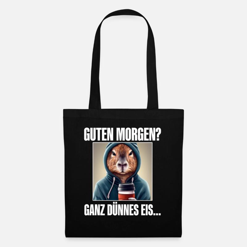 Guten Morgen Ganz Dünnes Eis - Stoffbeutel - Schwarz