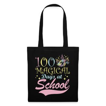 100 jours magiques à l’école Conte de fées fantastique - Sac en tissu - noir - Devant