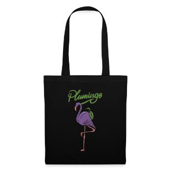 Tiernahrung Pflaumenfruit "plumingo" Flamingo - Stoffbeutel - Schwarz - Vorne