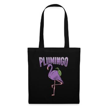 Tiernahrung Pflaumenfruit "plumingo" Flamingo - Stoffbeutel - Schwarz - Vorne