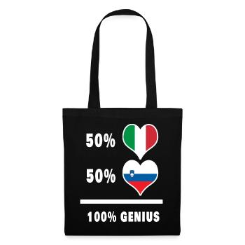 La Slovénie et l’Italie font preuve de génie à 100% - Sac en tissu - noir - Devant