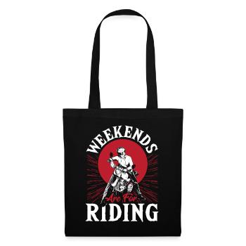 Weekends Are For Riding Motorcycle Biker - Tote Bag - black - Front