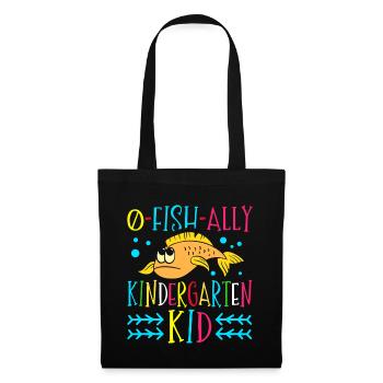 O-fish-ally kindergarten child 100 days in - Tote Bag - black - Front