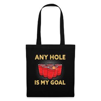 Tout trou est mon objectif Beer Pong Boire du Beer Pong - Sac en tissu - noir - Devant