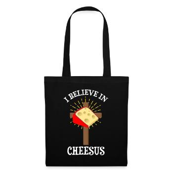 Devis fromagerie pour les amateurs de fromage Gouda et de Gouda - Sac en tissu - noir - Devant
