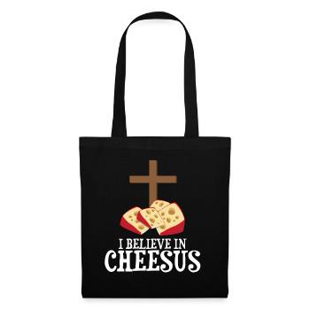Gouda-Käse-Design für Gouda Fnas und Charcuterie - Stoffbeutel - Schwarz - Vorne