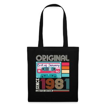 January born 1981 42nd birthday gift - Tote Bag - black - Front