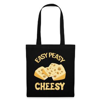 Devis fromagerie pour les amateurs de fromage Gouda et de Gouda - Sac en tissu - noir - Devant