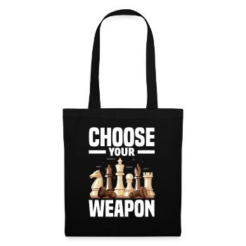 Joueur d’échecs - Sac en tissu - noir - Devant