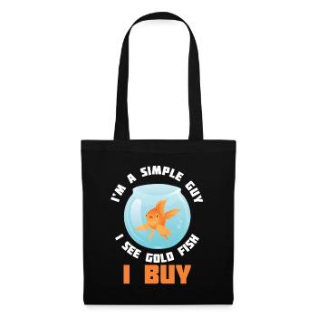 Simple Guy See Goldfish I Buy Carp Japan Aquarium - Stoffbeutel - Schwarz - Vorne