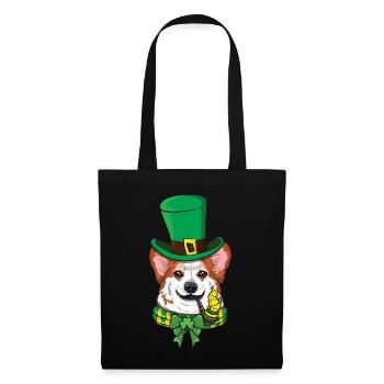 Cute Corgi Irish Happy Saint Patrick Day - Tote Bag - black - Front