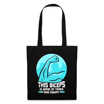 Ces biceps sont faits de larmes et de sueur - Sac en tissu - noir - Devant