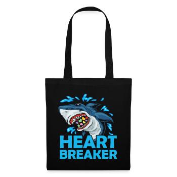 Heartbreaker Shark Anti-Saint-Valentin Célébration en solo - Sac en tissu - noir - Devant