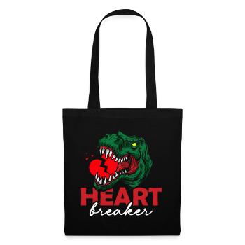 Anti-valentinstag Single Herzensbrecher T-rex - Stoffbeutel - Schwarz - Vorne