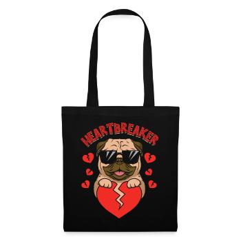 Anti-Saint-Valentin célibataire Heartbreaker - Sac en tissu - noir - Devant