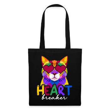 Anti-Saint-Valentin célibataire Heartbreaker - Sac en tissu - noir - Devant
