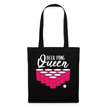 Beer Pong Queen Beer Pong Funny Gift - Tote Bag - black - Front