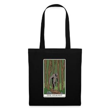 Bigfoot Tarotkarte "Der Einsiedler" für einen - Stoffbeutel - Schwarz - Vorne