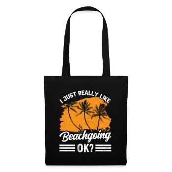 J’aime juste m’allonger sur la plage - Sac en tissu - noir - Devant