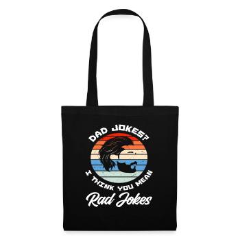 Cadeau amusant pour la fête des pères - Sac en tissu - noir - Devant