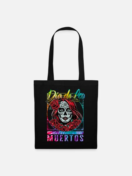 Dia De Los Muertos Hemd, Garbancera Catrina - Stoffbeutel - Schwarz