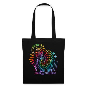 Dia De Los Muertos Shirt, Llama Sugar Skull - Tote Bag - black - Front