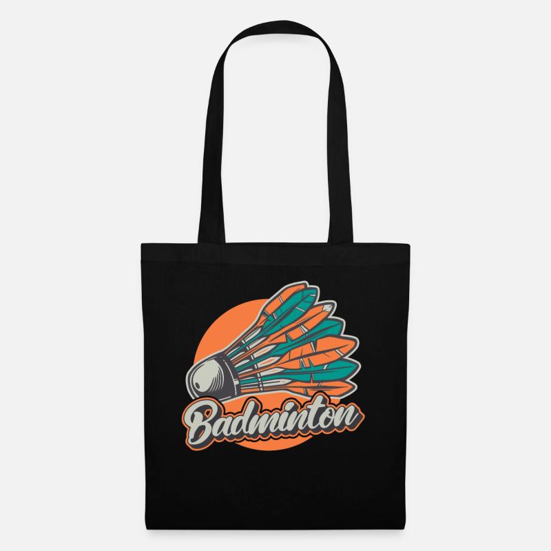 Badminton Lustiger Spruch Herren Badminton Design - Stoffbeutel - Schwarz