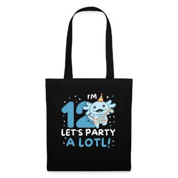 12th birthday Axolotl twelve years sweet Axolotls - Tote Bag - black - Front