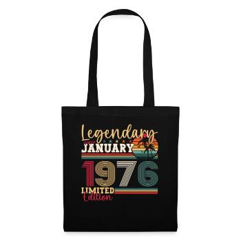 47e anniversaire né en 1976 janvier cadeau homme - Sac en tissu - noir - Devant