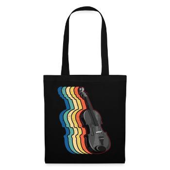 Violin Violinist Retro Vintage - Tote Bag - black - Front