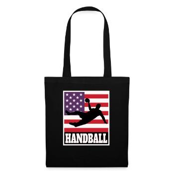 Handball USA Flag Joueur de handball vintage - Sac en tissu - noir - Devant
