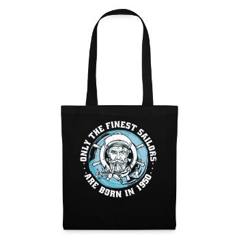 Sailor born 1950 birthday sailboat funny - Tote Bag - black - Front