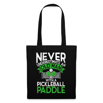 Men's Pickleball Sports Funny Pickleball Design - Tote Bag - black - Front