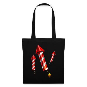 New Years Eve 4th Of July Red White Striped - Stoffbeutel - Schwarz - Vorne