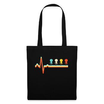 Méduse Retro Heartbeat - Sac en tissu - noir - Devant