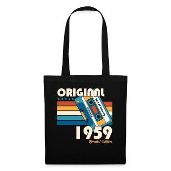 Janvier Né 1959 64e anniversaire Cadeau 50s - Sac en tissu - noir - Devant