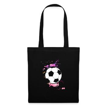Fußball Tshirt Herren Damen Soccer Football - Stoffbeutel - Schwarz - Vorne