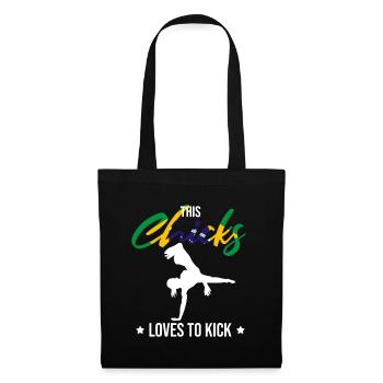 Arts martiaux brésiliens pour instruments de capoeira - Sac en tissu - noir - Devant