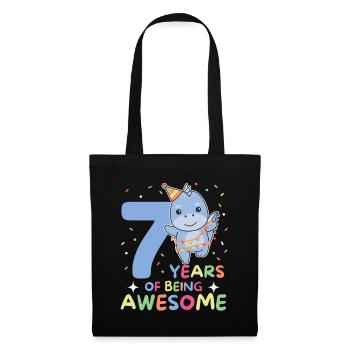 Dino pour les enfants de 7 ans de sept ans - Sac en tissu - noir - Devant