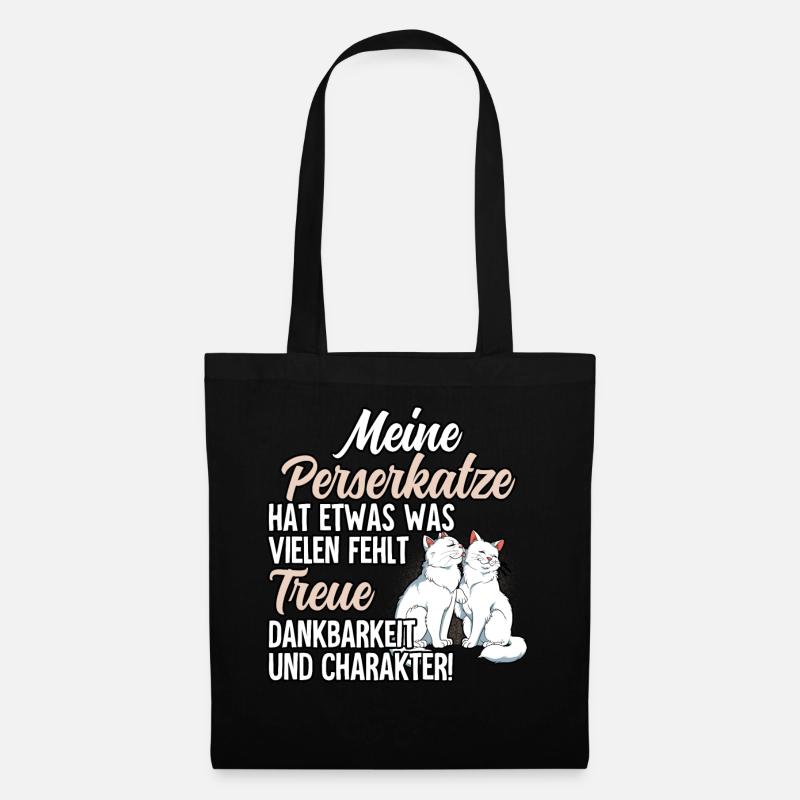 Perserkatze - Stoffbeutel - Schwarz