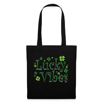 Lucky Vibes Clover St. Patrick's Day Clover - Tote Bag - black - Front