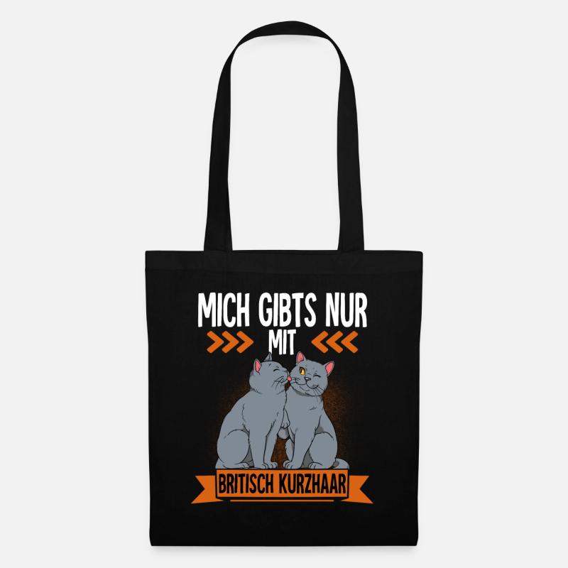 Britisch Kurzhaar Katze - Stoffbeutel - Schwarz