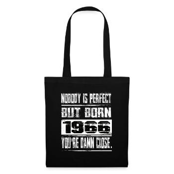 No one is perfect but born 1966 birthday - Tote Bag - black - Front