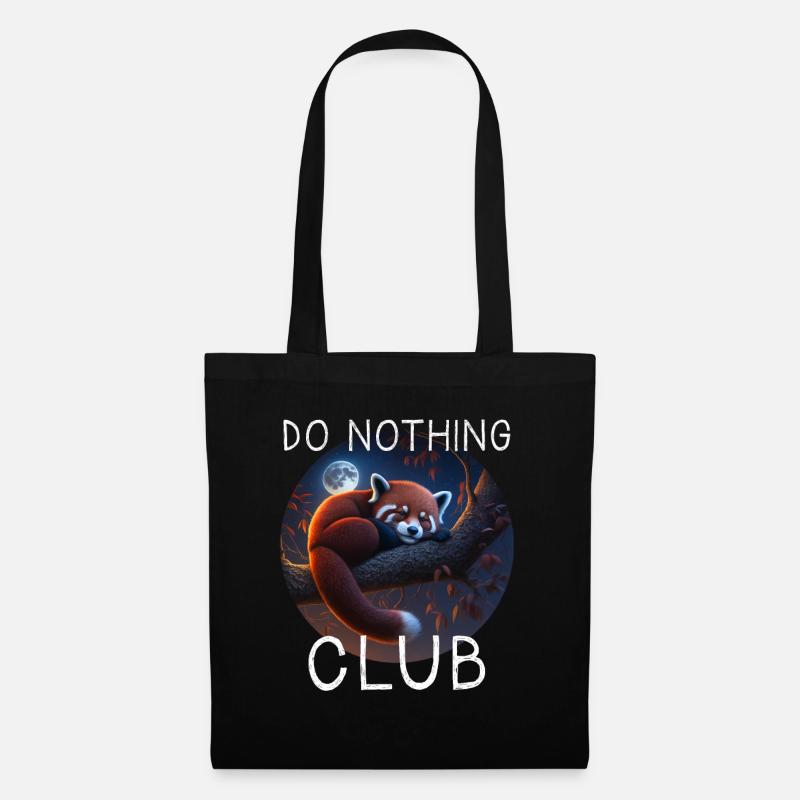 Do Nothing Club Roter Panda - Stoffbeutel - Schwarz