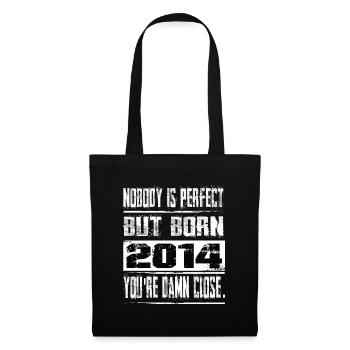 No one is perfect but born 2014 birthday - Tote Bag - black - Front