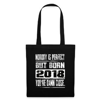 No one is perfect but born 2018 birthday - Tote Bag - black - Front
