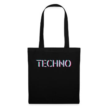Techno Rave Festival Electro Music Raver - Sac en tissu - noir - Devant